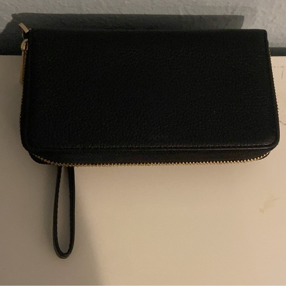 Michael Kors Black pebbled Leather Wristlet Wallet EUC - Picture 3 of 4